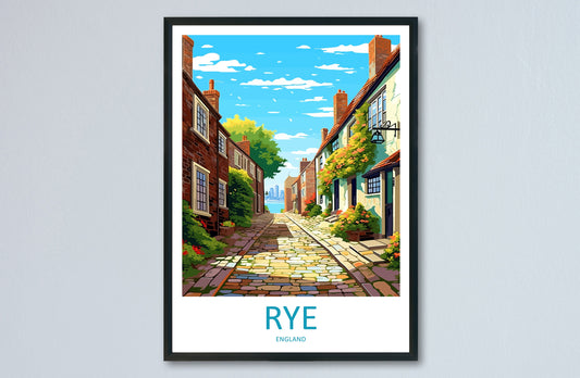Rye Travel Print Wall Art Rye Wall Hanging Home Décor Rye Gift Art Lovers England Art Lover Gift Rye Wall Art Poster