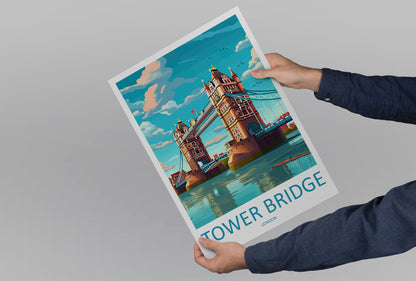 Tower Bridge Travel Print Wall Art Tower Bridge Wall Hanging Home Décor Tower Bridge Gift Art Lovers England Art Lover Gift