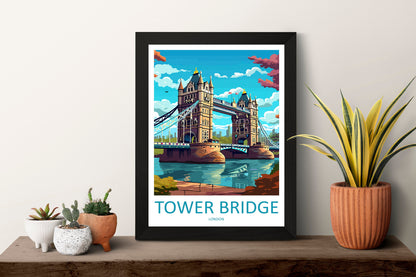 Tower Bridge Travel Print Wall Art Tower Bridge Wall Hanging Home Décor Tower Bridge Gift Art Lovers England Art Lover Gift