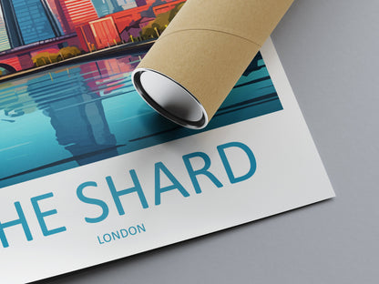 The Shard Travel Print Wall Art The Shard Wall Hanging Home Décor The Shard Gift Art Lovers London England Art Lover Gift