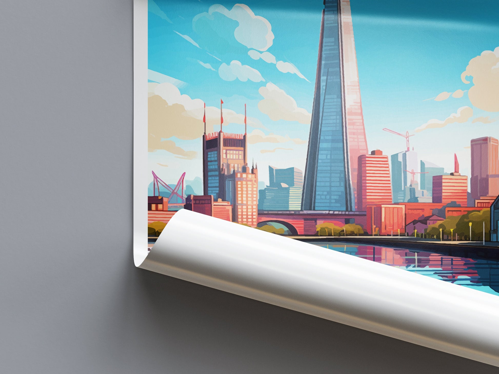 The Shard Travel Print Wall Art The Shard Wall Hanging Home Décor The Shard Gift Art Lovers London England Art Lover Gift