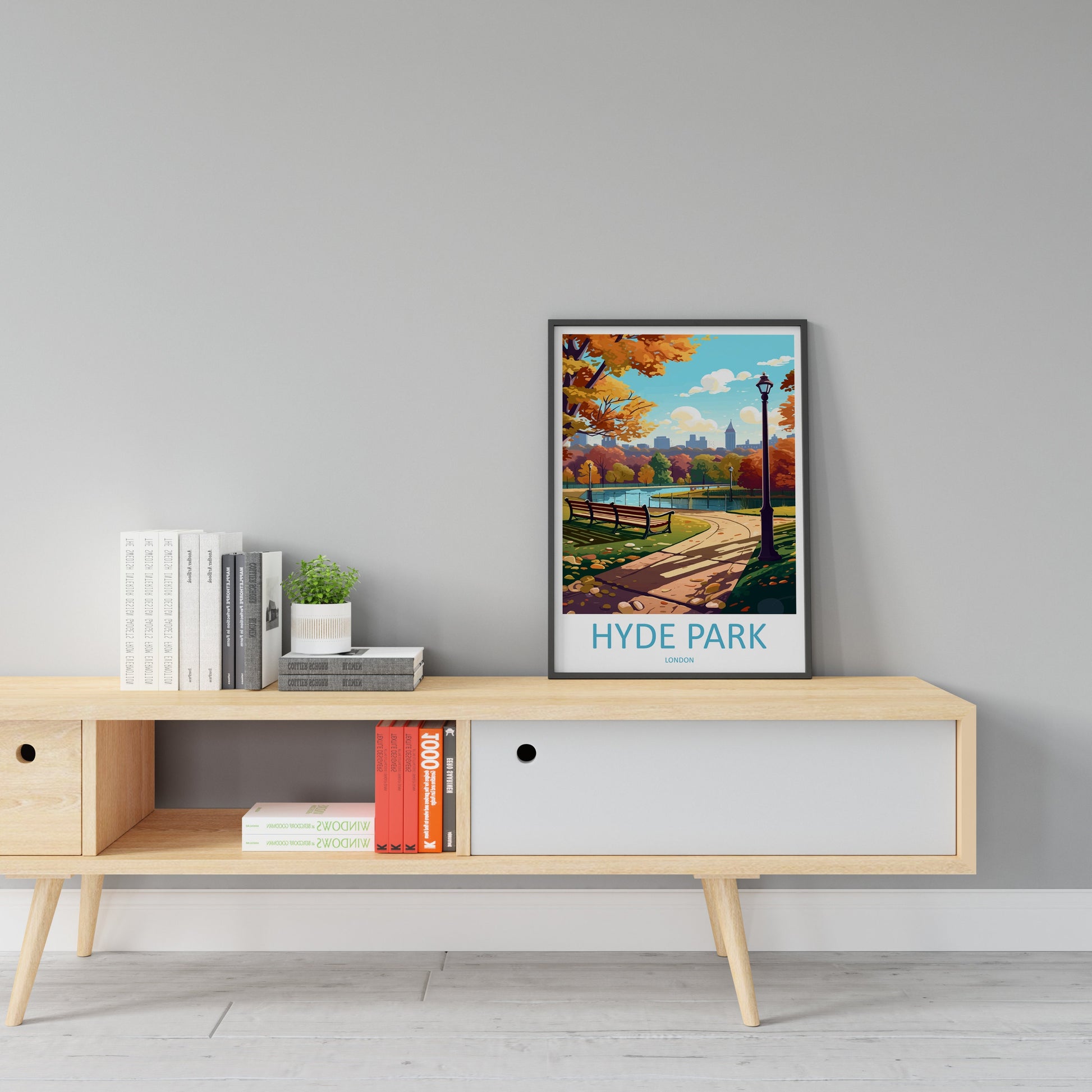 Hyde Park Travel Print Wall Art Hyde Park Wall Hanging Home Décor Hyde Park Gift Art Lovers London England Art Lover Gift