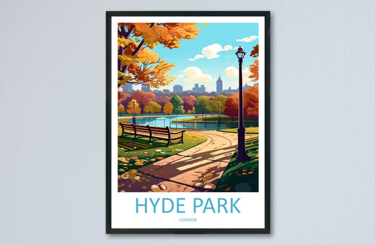Hyde Park Travel Print Wall Art Hyde Park Wall Hanging Home Décor Hyde Park Gift Art Lovers London England Art Lover Gift