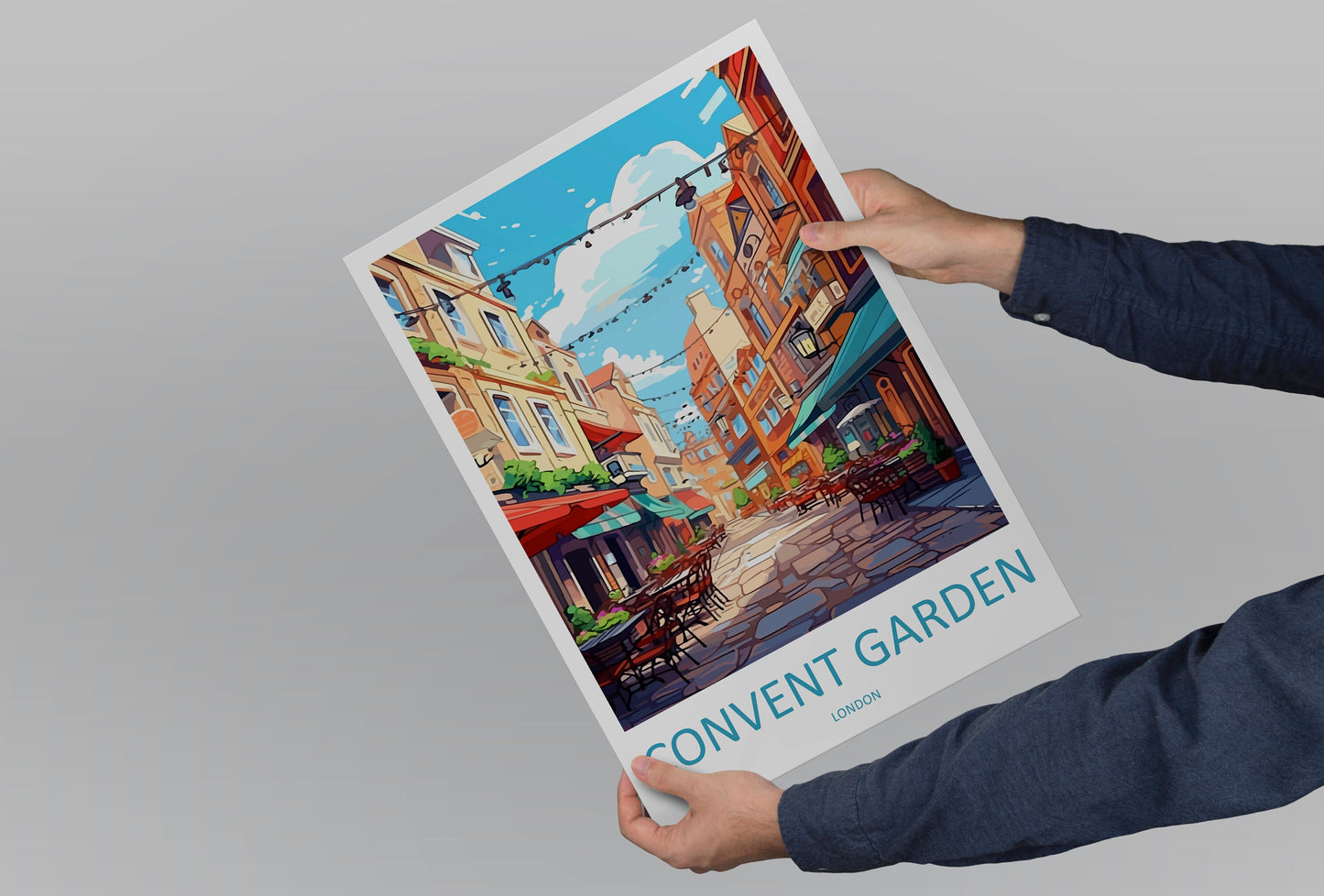 Covent Garden Travel Print Wall Art Covent Garden Wall Hanging Home Décor Covent Garden Gift Art Lovers London England Art Lover Gift