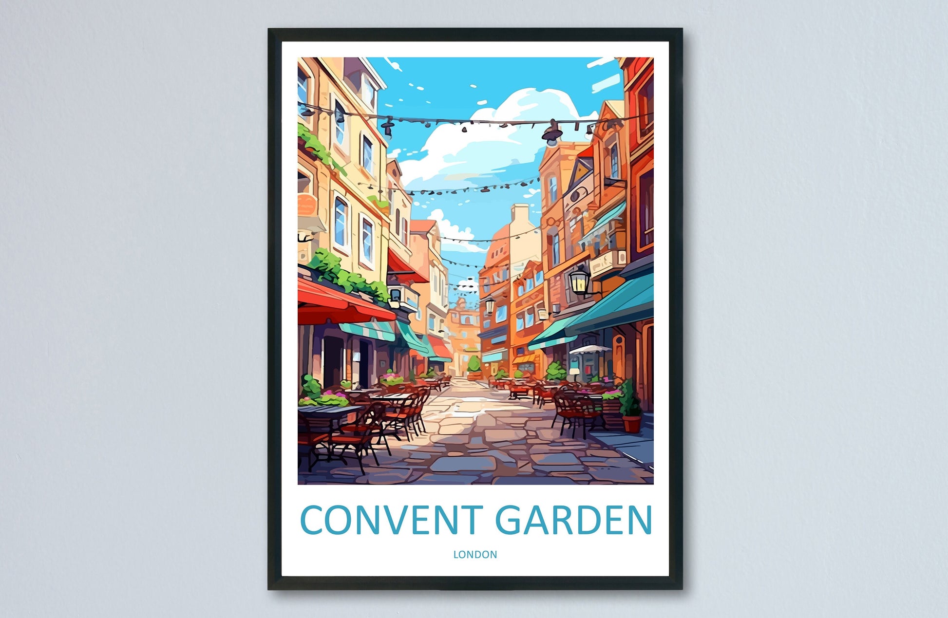 Covent Garden Travel Print Wall Art Covent Garden Wall Hanging Home Décor Covent Garden Gift Art Lovers London England Art Lover Gift