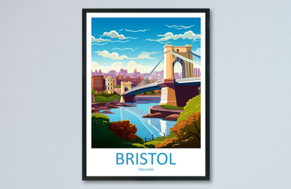 Bristol Travel Print Wall Art Bristol Wall Hanging Home Décor Bristol Gift Art Lovers England Art Lover Gift Bristol Bridge City Art Print