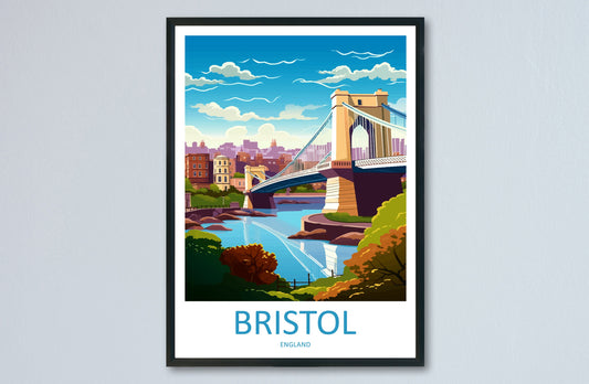 Bristol Travel Print Wall Art Bristol Wall Hanging Home Décor Bristol Gift Art Lovers England Art Lover Gift Bristol Bridge City Art Print
