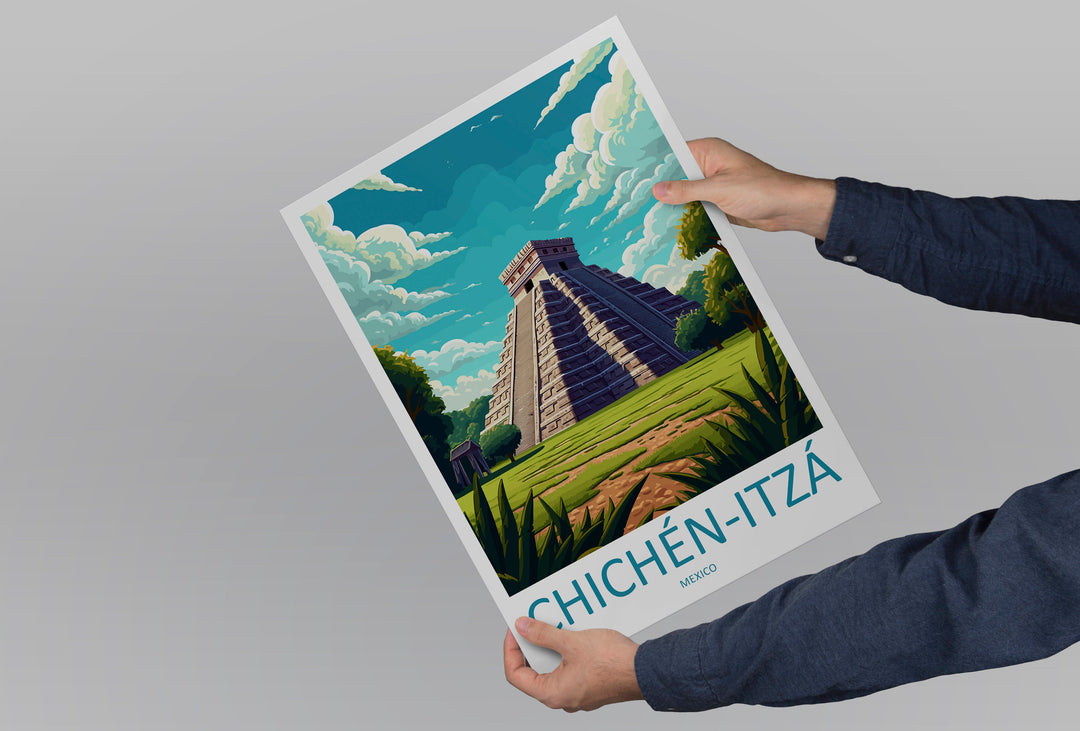 Chichen Itza Travel Print Wall Art Chichen Itza Wall Hanging Home Decoration Chichen Itza Gift Art Lovers Wall Art Print Art Chichen Itza