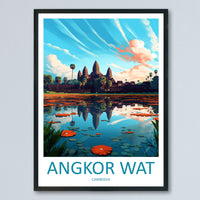 Angkor Wat Travel Print Wall Art Angkor Wat Wall Hanging Home Décor Angkor Wat Gift Art Lovers Cambodia Art Lover Gift