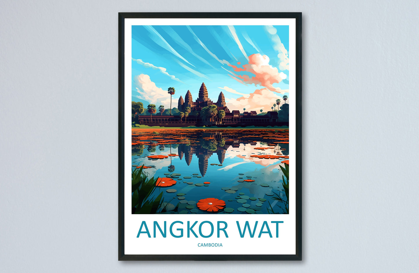 Angkor Wat Travel Print Wall Art Angkor Wat Wall Hanging Home Décor Angkor Wat Gift Art Lovers Cambodia Art Lover Gift