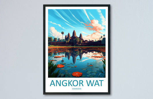 Angkor Wat Travel Print Wall Art Angkor Wat Wall Hanging Home Décor Angkor Wat Gift Art Lovers Cambodia Art Lover Gift