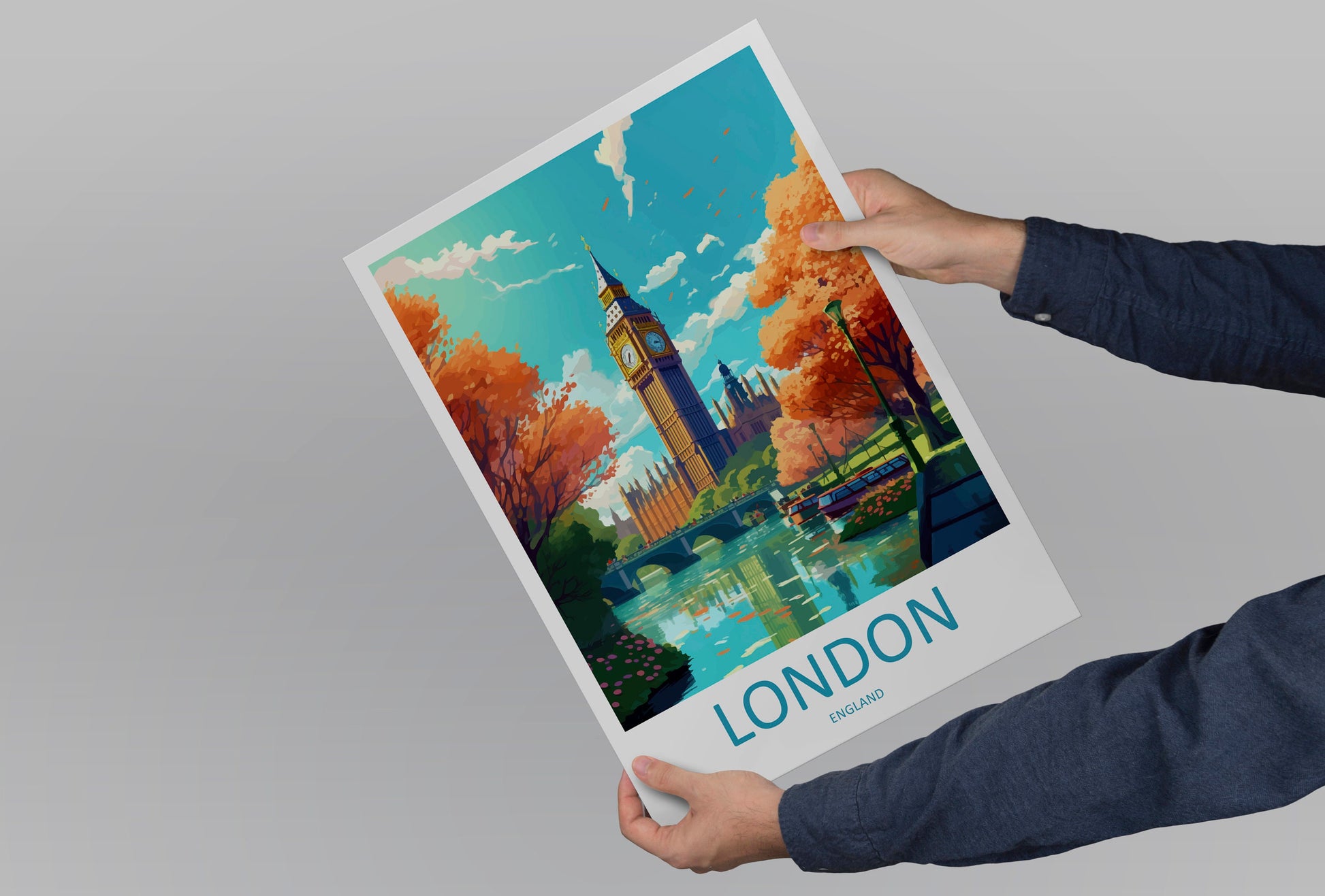 London Travel Print Wall Art London Wall Hanging Home Décor London Gift Art Lovers England Art Lover Gift London Travel Gift