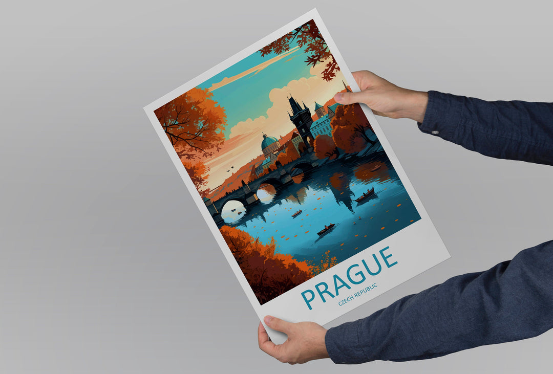 Prague Travel Print Wall Art Prague Wall Hanging Home Décor Prague Gift Art Lovers Czech Republic Art Lover Gift Prague Art Decor