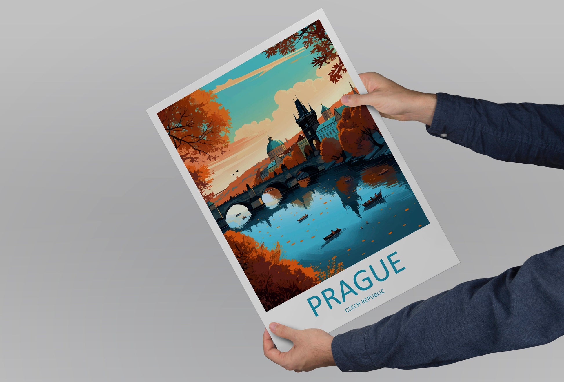 Prague Travel Print Wall Art Prague Wall Hanging Home Décor Prague Gift Art Lovers Czech Republic Art Lover Gift Prague Art Decor