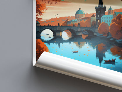 Prague Travel Print Wall Art Prague Wall Hanging Home Décor Prague Gift Art Lovers Czech Republic Art Lover Gift Prague Art Decor