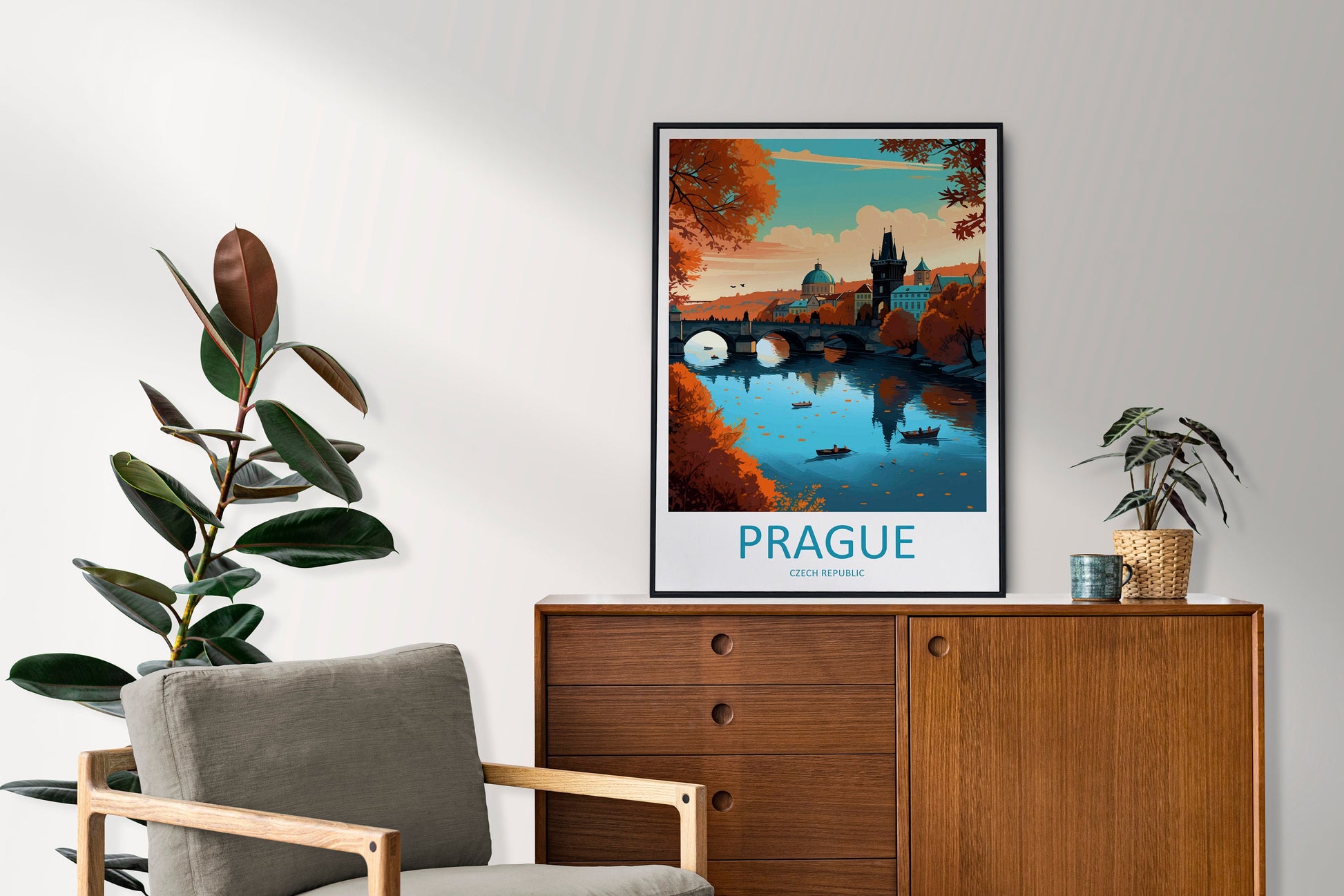 Prague Travel Print Wall Art Prague Wall Hanging Home Décor Prague Gift Art Lovers Czech Republic Art Lover Gift Prague Art Decor