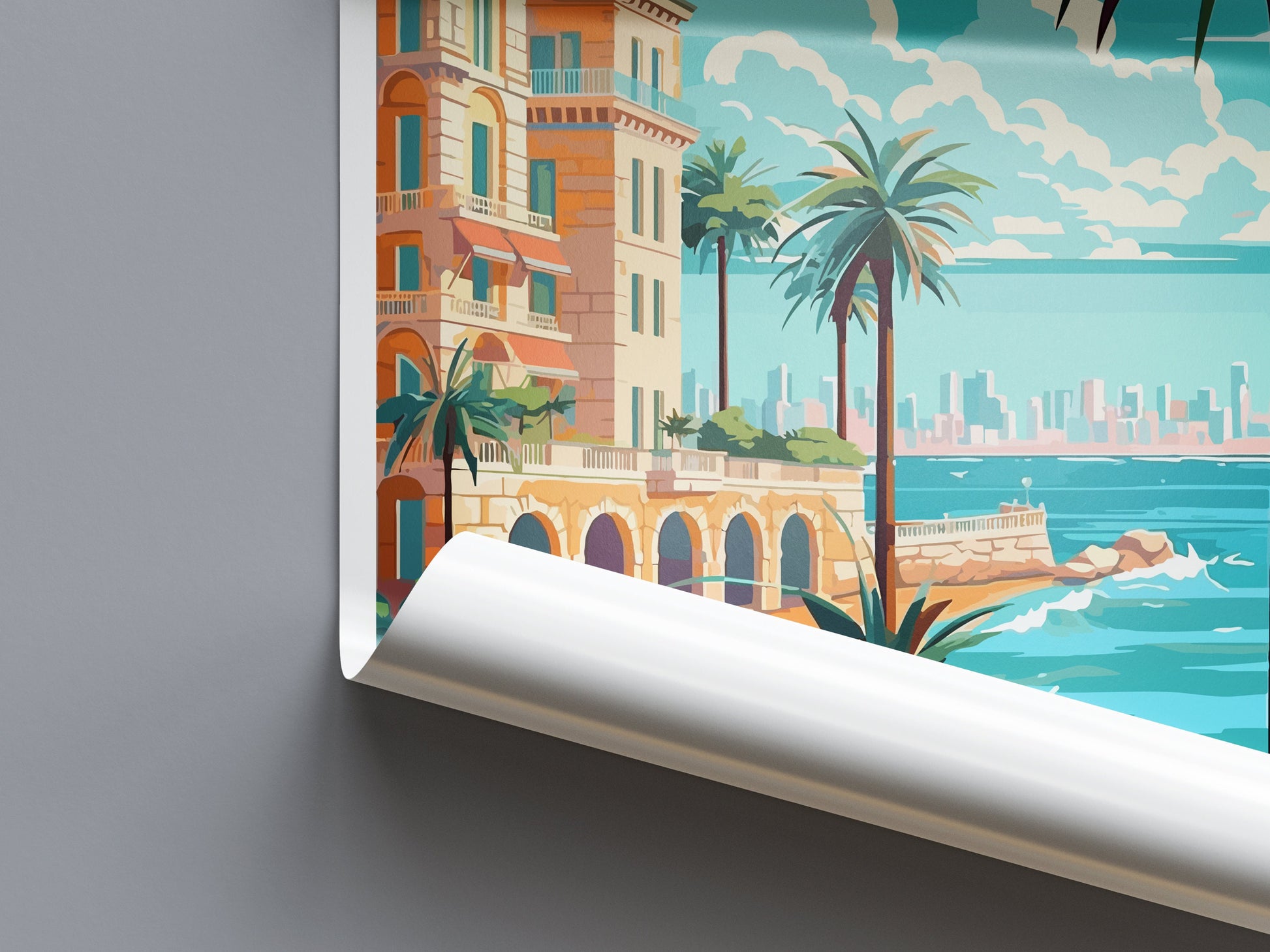 Cote D'azur Travel Print Wall Art Cote D'azur Wall Hanging Home Decor Cote D'azur France Gift Art Lovers Wall Art Print Art Cote D'azur