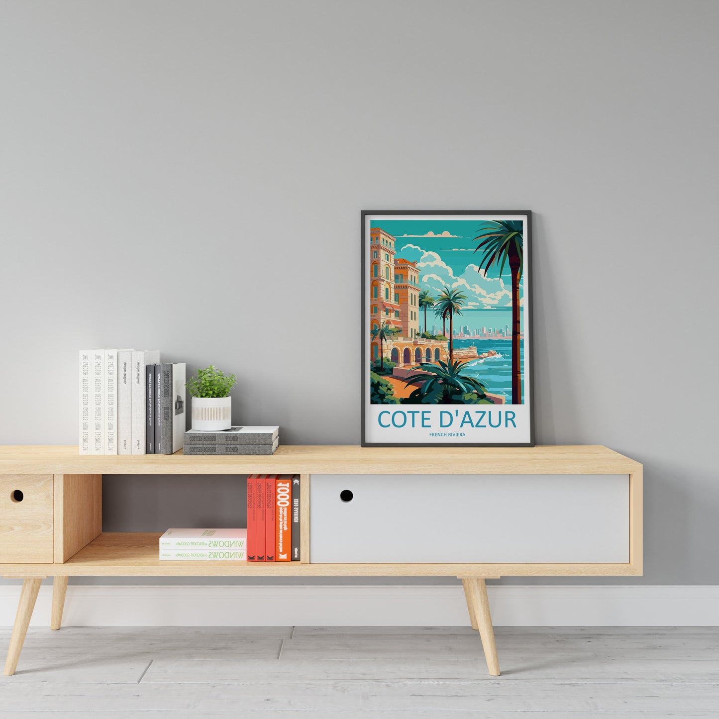 Cote D'azur Travel Print Wall Art Cote D'azur Wall Hanging Home Decor Cote D'azur France Gift Art Lovers Wall Art Print Art Cote D'azur