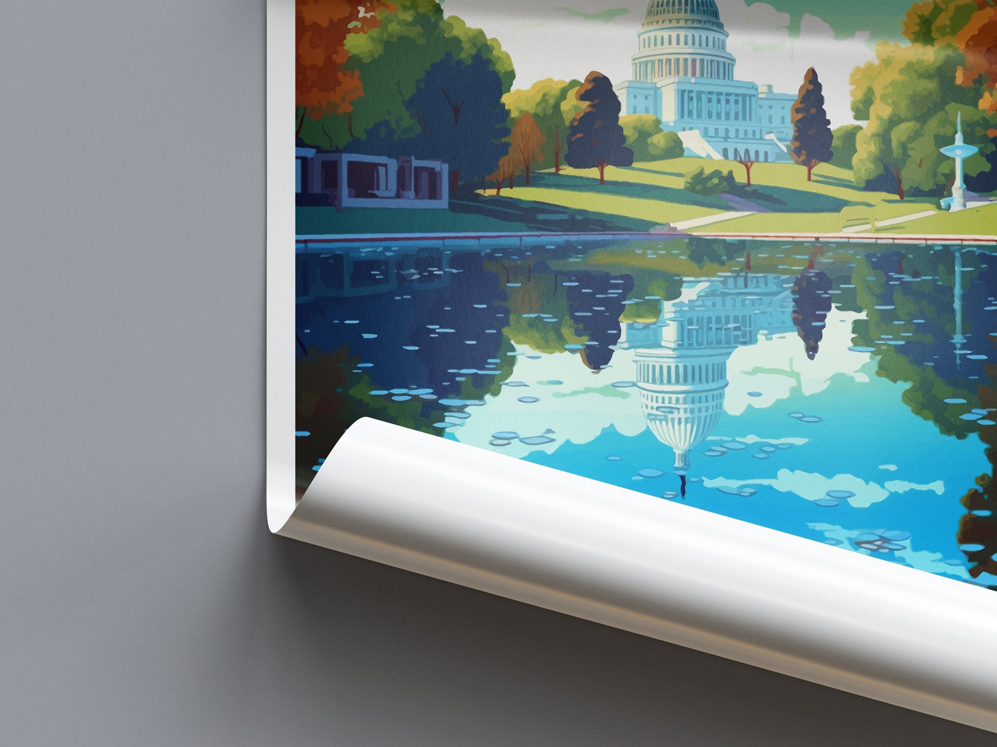 Washington DC Travel Print Wall Art Washington DC Wall Hanging Home Décor Washington DC Gift Art Lovers United States Art Lover Gift