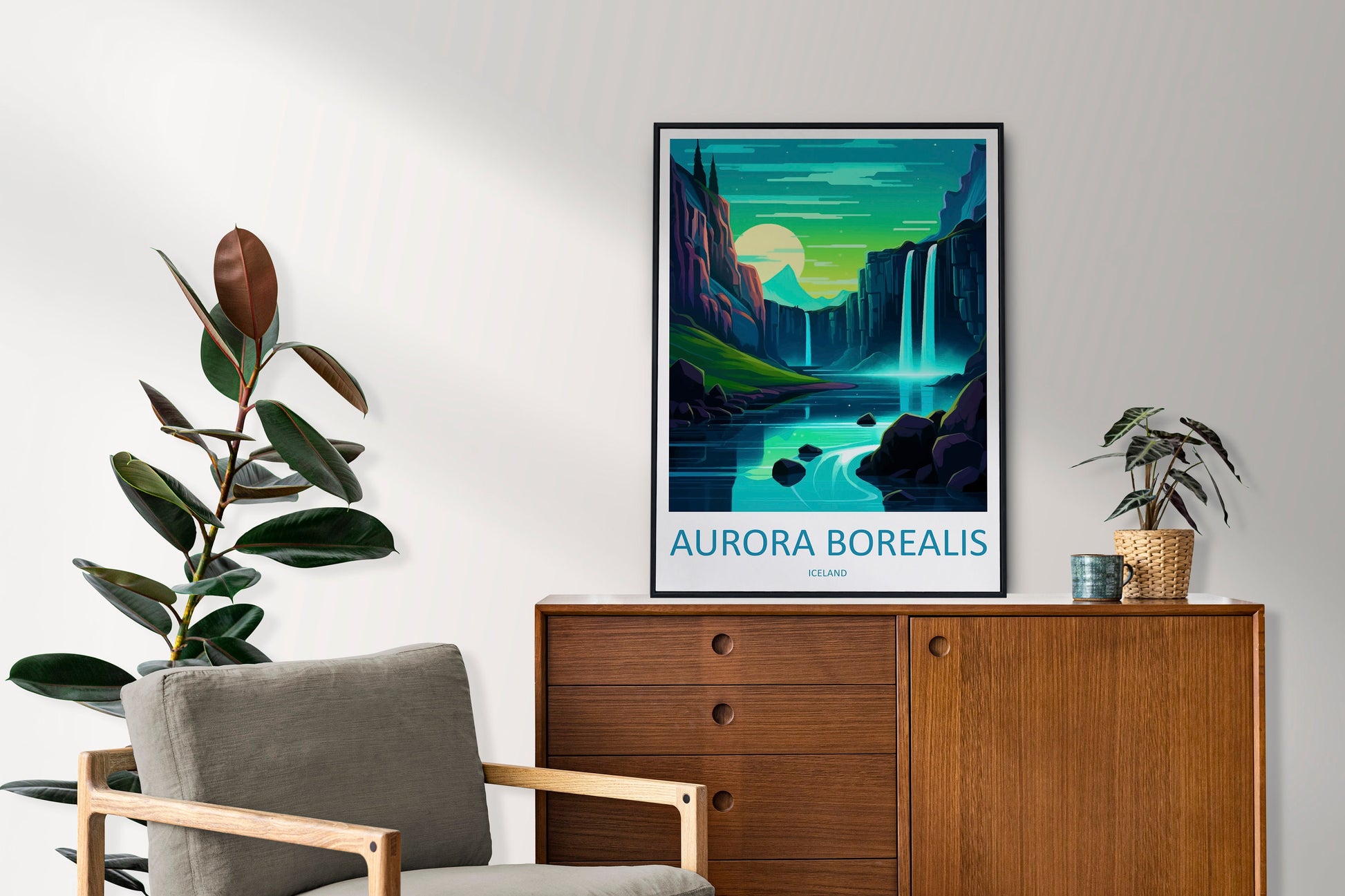 Aurora Borealis Travel Print Wall Art Aurora Borealis Wall Hanging Home Décor Aurora Borealis Gift Art Lovers Iceland Art Lover Gift Decor