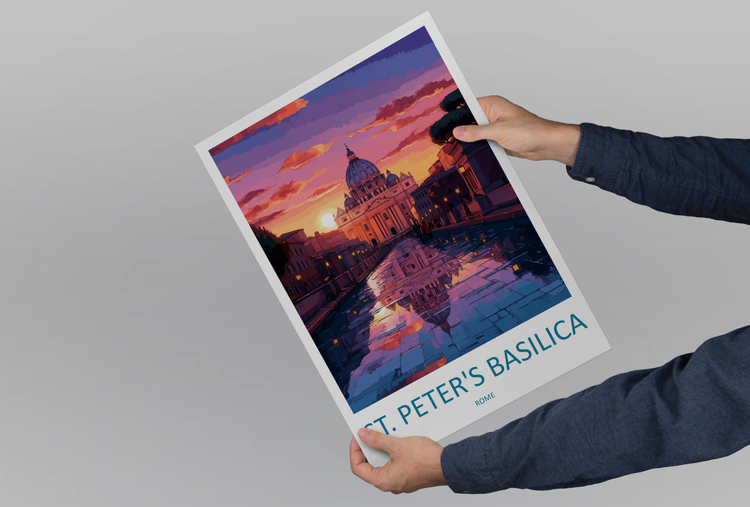 St. Peter's Basilica Travel Print Wall Art St. Peter's Basilica Wall Hanging Home Décor St. Peter's Basilica Gift Art Lovers Italy Art Lover