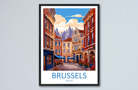 Brussels Travel Print Wall Art Brussels Wall Hanging Home Décor Brussels Gift Art Lovers Belgium Art Lover Gift Brussels Wall Décor