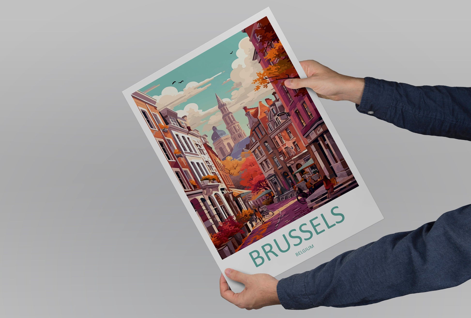 Brussels Travel Print Wall Art Brussels Wall Hanging Home Décor Brussels Gift Art Lovers Belgium Art Lover Gift Brussels Wall Décor