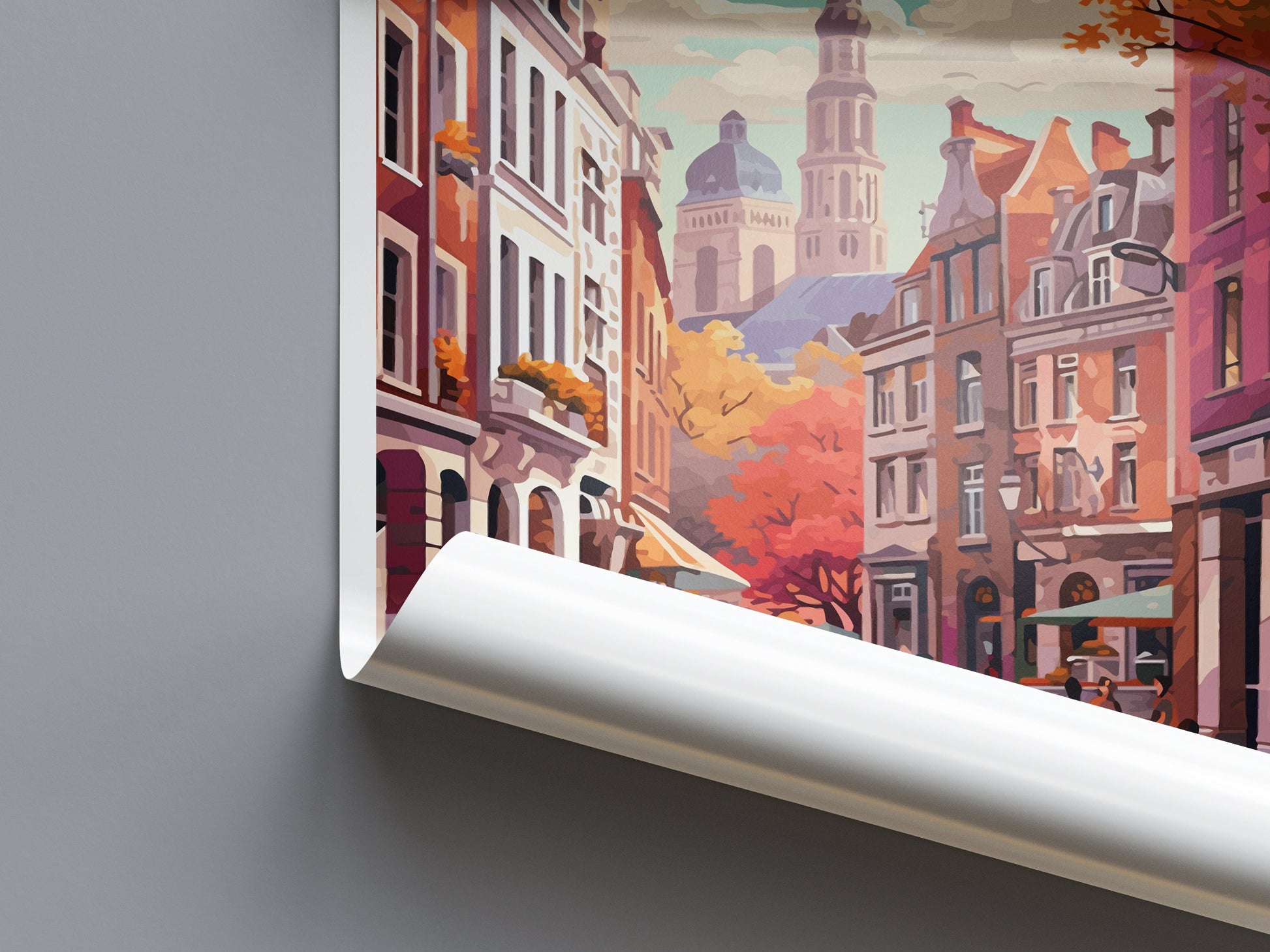 Brussels Travel Print Wall Art Brussels Wall Hanging Home Décor Brussels Gift Art Lovers Belgium Art Lover Gift Brussels Wall Décor