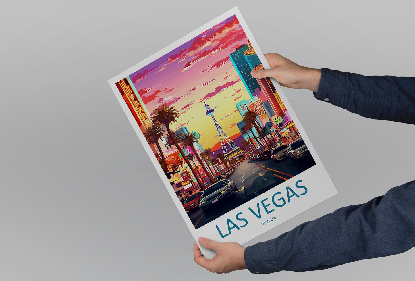 Las Vegas Travel Print Wall Art Las Vegas Wall Hanging Home Décor Las Vegas Gift Art Lovers Nevada Art Lover Gift Las Vegas Wall Décor