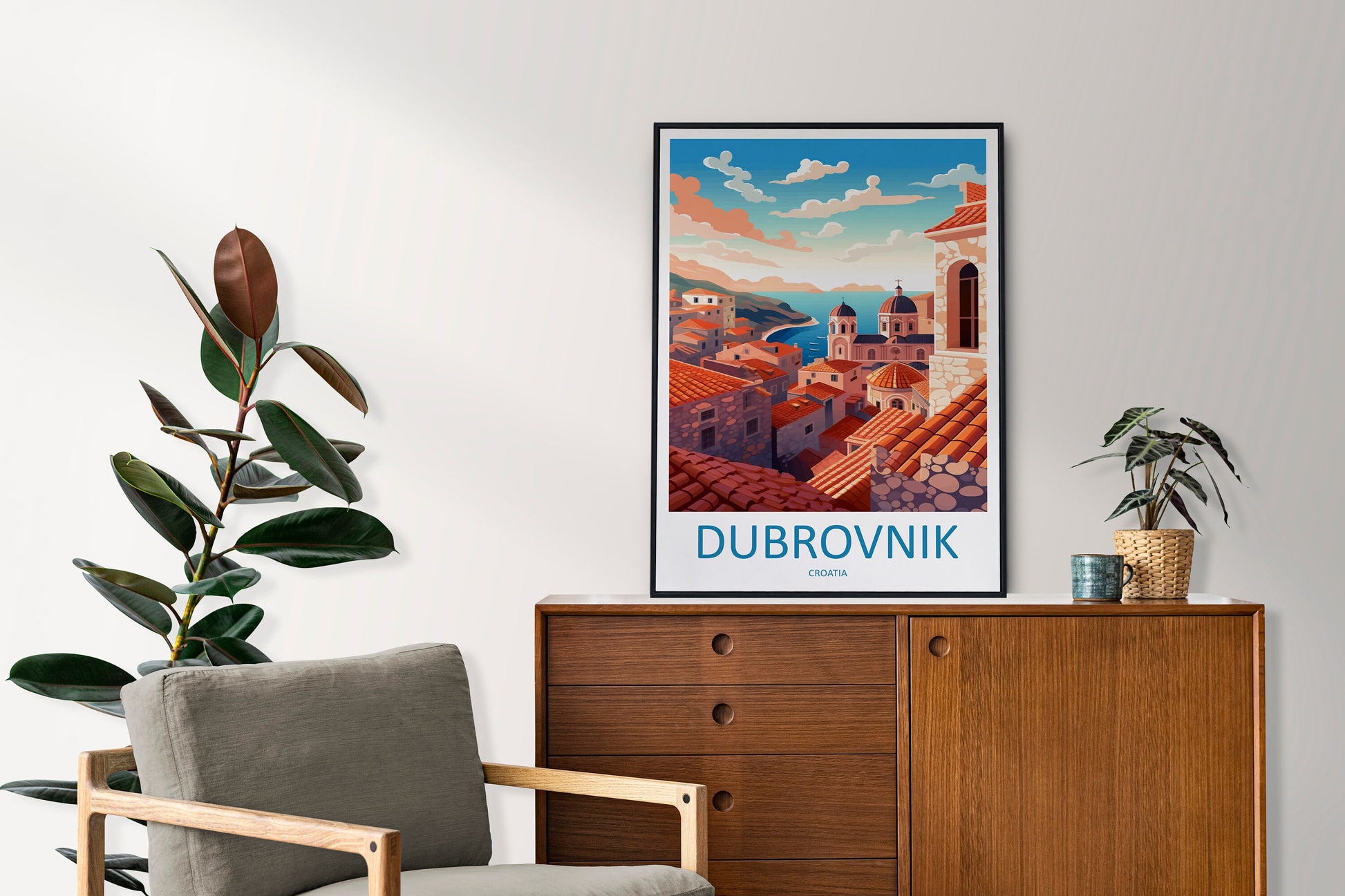 Dubrovnik Print Dubrovnik Home Decor Landscape Art Print Dubrovnik Wall Art for Croatia Enthusiast Gift Wall Hanging Dubrovnik Croatia Print