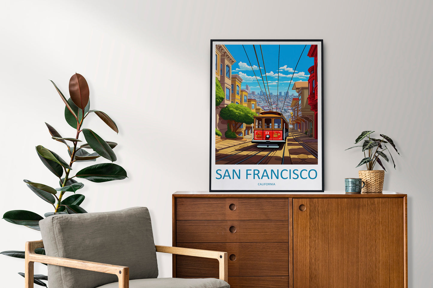 San Francisco Travel Print Wall Art San Francisco Wall Hanging Home Décor San Francisco Gift Art Lovers California Art Lover Gift