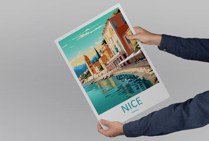 Nice France Print Nice France Home Decor Cityscape Art Print Nice France Wall Art for Travel Enthusiast Gift Wall Hanging Nice France Poster