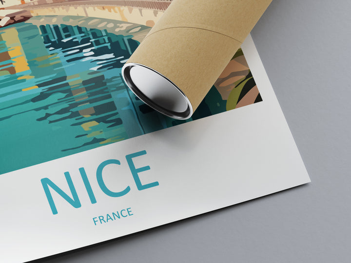 Nice France Print Nice France Home Decor Cityscape Art Print Nice France Wall Art for Travel Enthusiast Gift Wall Hanging Nice France Poster