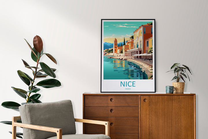 Nice France Print Nice France Home Decor Cityscape Art Print Nice France Wall Art for Travel Enthusiast Gift Wall Hanging Nice France Poster