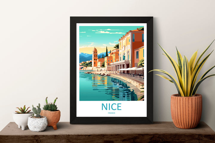 Nice France Print Nice France Home Decor Cityscape Art Print Nice France Wall Art for Travel Enthusiast Gift Wall Hanging Nice France Poster