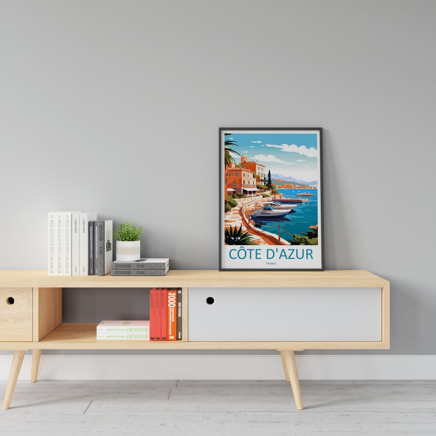 Cote D'azur Travel Print Wall Art Cote D'azur Wall Hanging Home Decor Cote D'azur France Gift Art Lovers Wall Art Print Art Cote D'azur