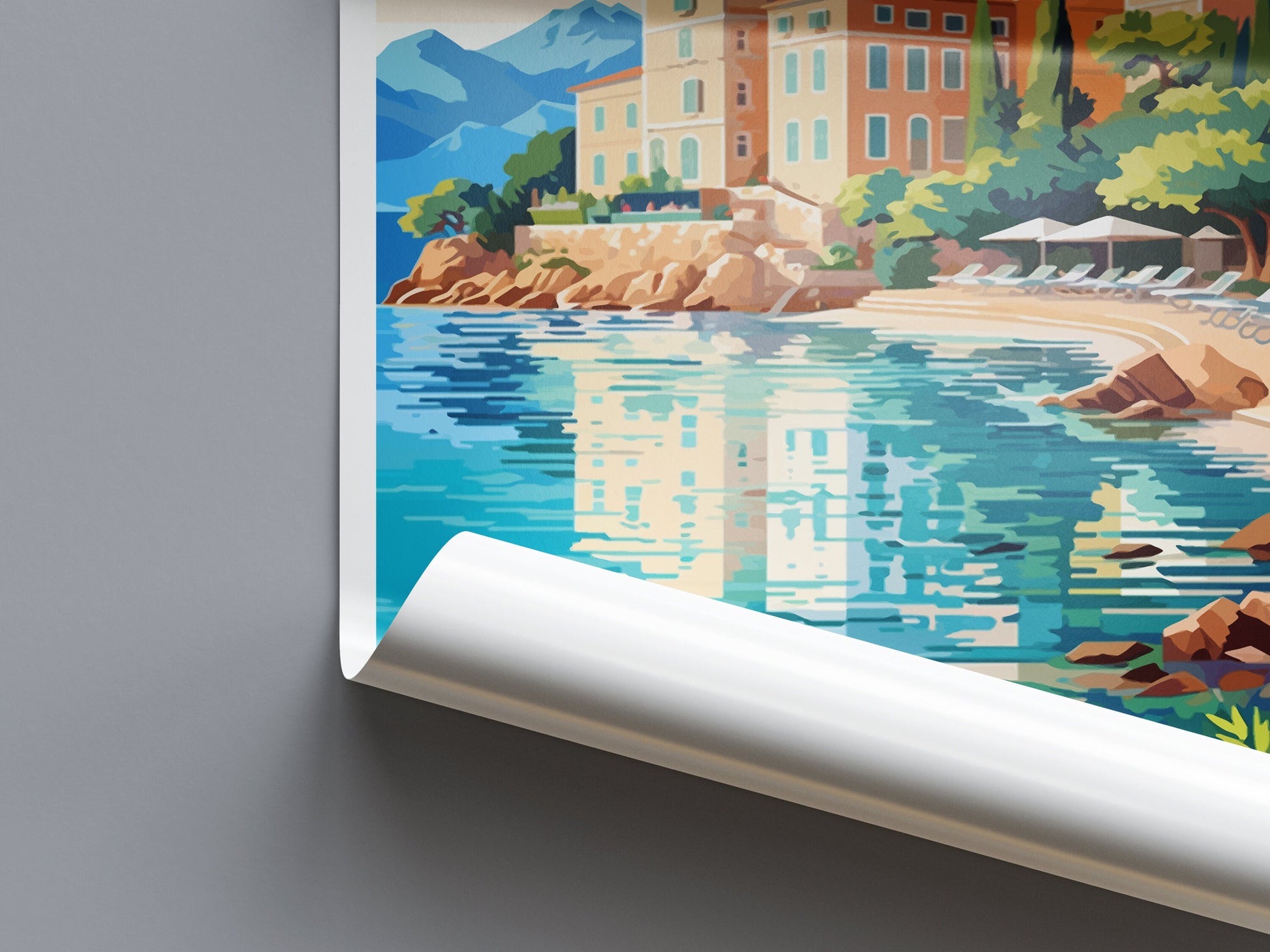 Cote D'azur Travel Print Wall Art Cote D'azur Wall Hanging Home Decor Cote D'azur France Gift Art Lovers Wall Art Print Art Cote D'azur