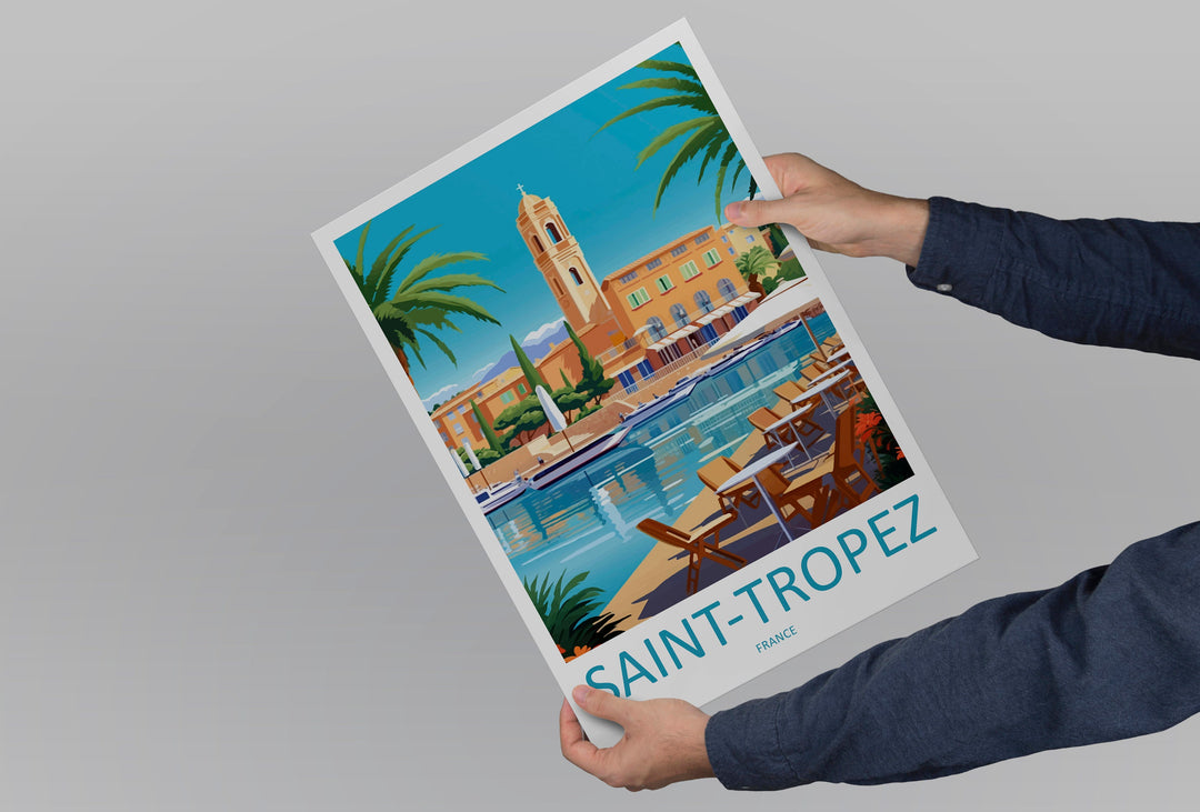 Saint-Tropez Print Saint-Tropez Home Decor Cityscape Art Print Saint-Tropez Wall Art Travel Enthusiast Gift Wall Hanging Saint-Tropez France