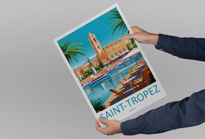 Saint-Tropez Print Saint-Tropez Home Decor Cityscape Art Print Saint-Tropez Wall Art Travel Enthusiast Gift Wall Hanging Saint-Tropez France