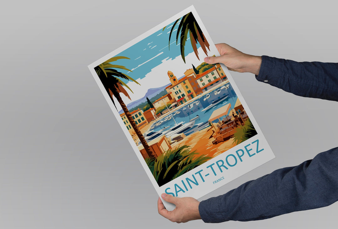 Saint-Tropez Print Saint-Tropez Home Decor Cityscape Art Print Saint-Tropez Wall Art Travel Enthusiast Gift Wall Hanging Saint-Tropez France