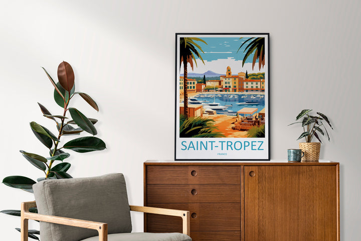 Saint-Tropez Print Saint-Tropez Home Decor Cityscape Art Print Saint-Tropez Wall Art Travel Enthusiast Gift Wall Hanging Saint-Tropez France
