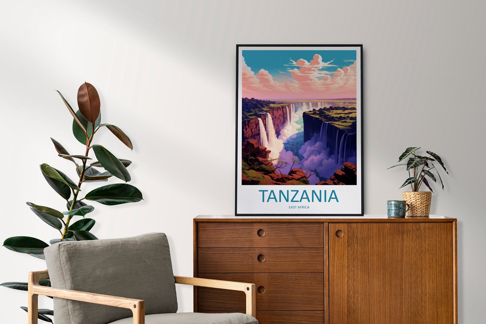 Tanzania Travel Print Wall Art Tanzania Wall Hanging Home Décor Tanzania Gift Art Lovers Tanzania Art Print Tanzania Wall Décor Art