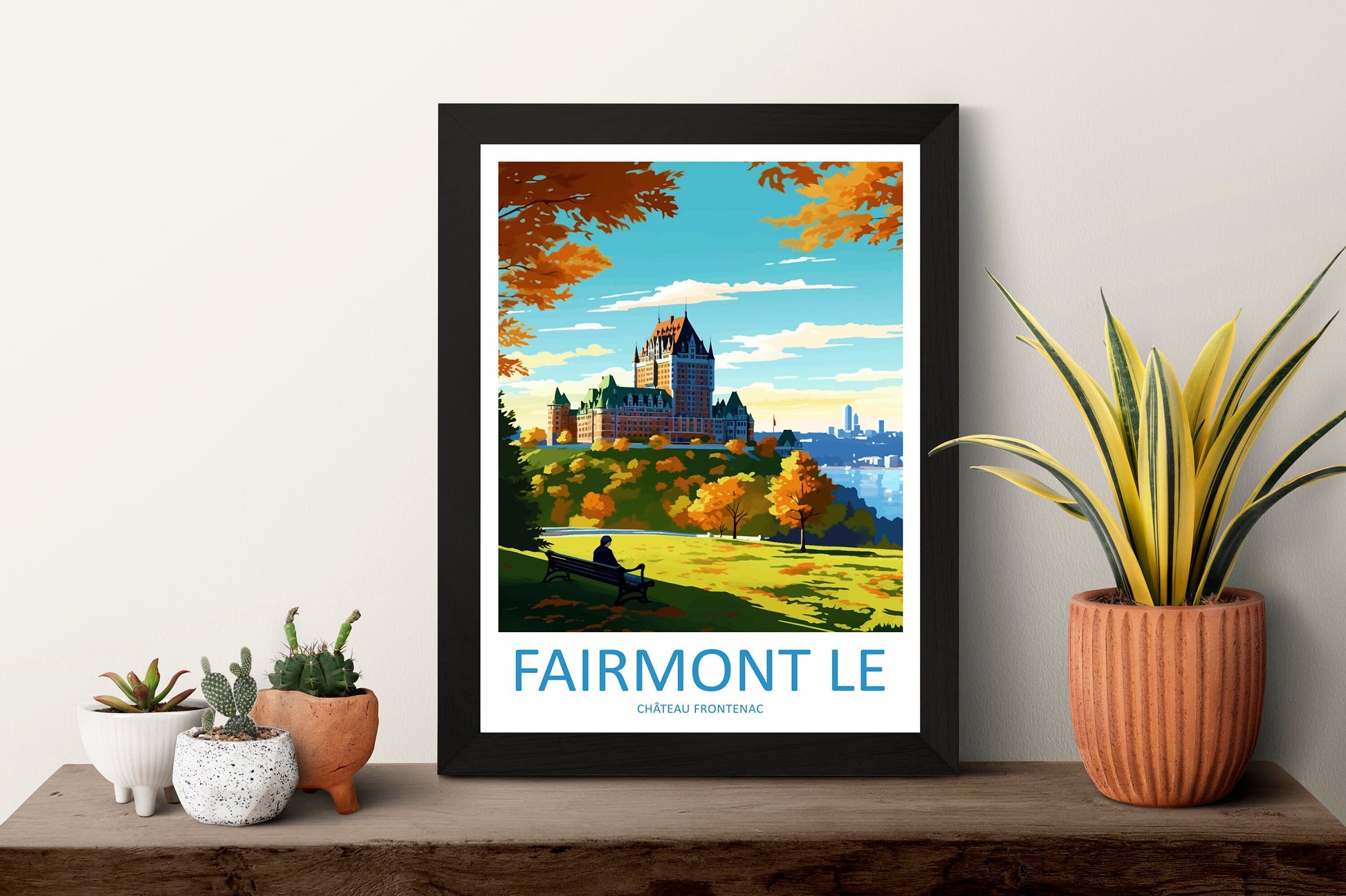 Fairmont Le Château Frontenac Travel Print Wall Art Fairmont Le Château Frontenac Wall Hanging Home Décor Fairmont Le Château Frontenac Gift