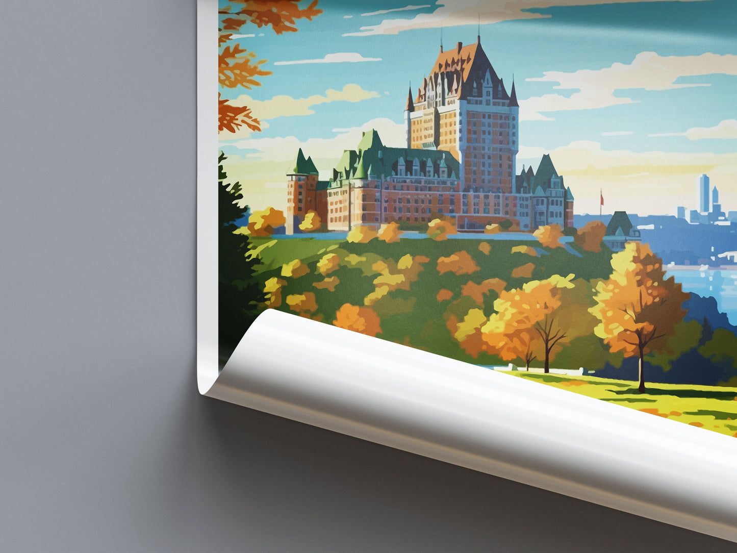 Fairmont Le Château Frontenac Travel Print Wall Art Fairmont Le Château Frontenac Wall Hanging Home Décor Fairmont Le Château Frontenac Gift