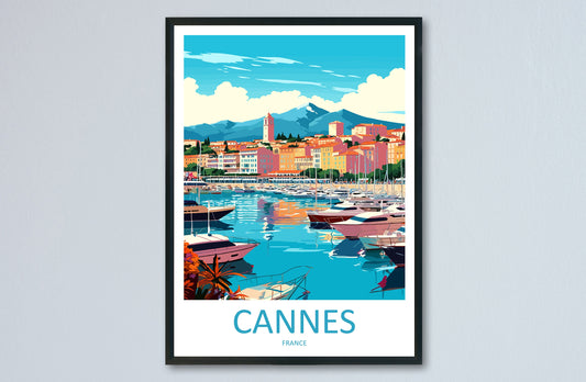 Cannes Travel Print Wall Art Cannes Wall Hanging Home Décor Cannes Gift Art Lovers France Art Lover Gift Cannes Print France Artwork