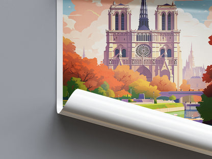 Notre Dame Cathedral Travel Print Wall Art Notre Dame Wall Hanging Home Décor Notre Dame Gift Art Lovers France Art Lover Gift Notre Dame