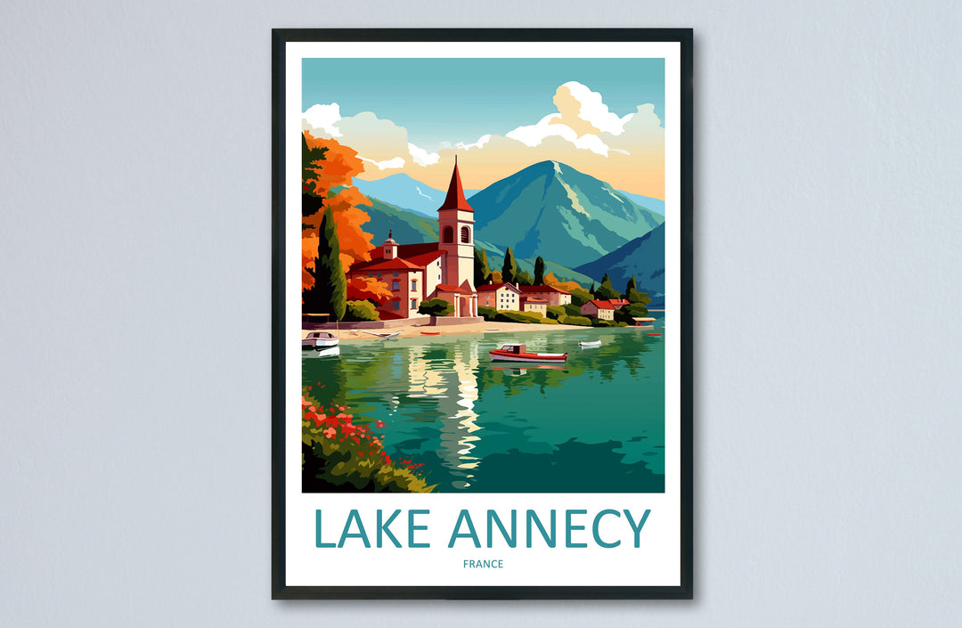 Lake Annecy Travel Print Wall Art Lake Annecy Wall Hanging Home Decor Lake Annecy Gift Art Lovers Wall Art Print Art Lake Annecy Wall Art