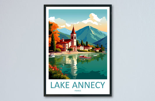 Lake Annecy Travel Print Wall Art Lake Annecy Wall Hanging Home Decor Lake Annecy Gift Art Lovers Wall Art Print Art Lake Annecy Wall Art