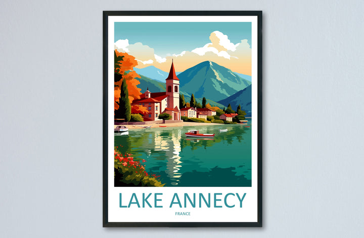 Lake Annecy Travel Print Wall Art Lake Annecy Wall Hanging Home Decor Lake Annecy Gift Art Lovers Wall Art Print Art Lake Annecy Wall Art