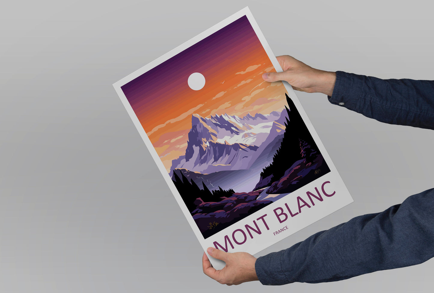 Mont Blanc Travel Print Wall Art Mont Blanc Wall Hanging Home Decor Mont Blanc Gift Art Lovers Wall Art Print Art Mont Blanc Wall Art